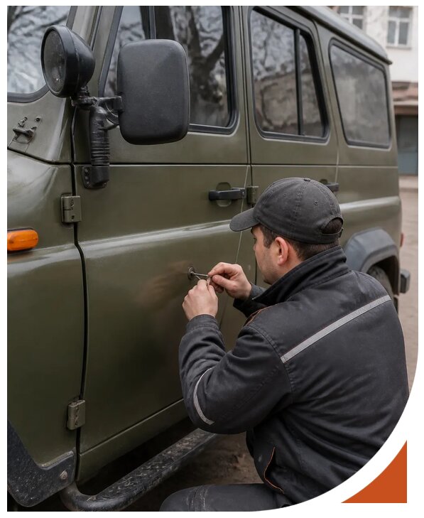 Профессиональное вскрытие автомобиля УАЗ без повреждений в Грозном